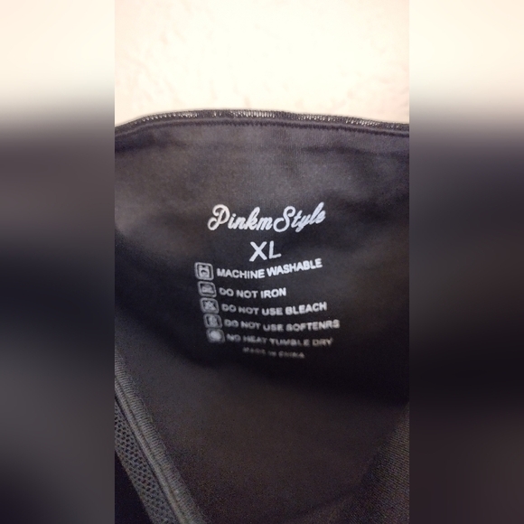 Pinkmstyle Black Sheer Sleeves Bodysuit - Picture 5 of 6